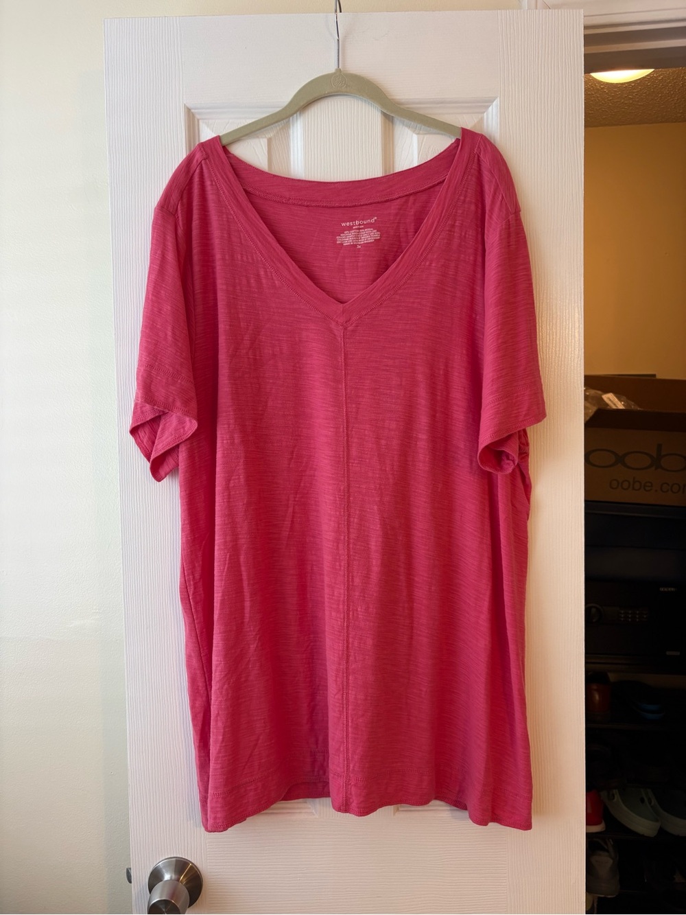 Westbound Pink V-Neck Tee